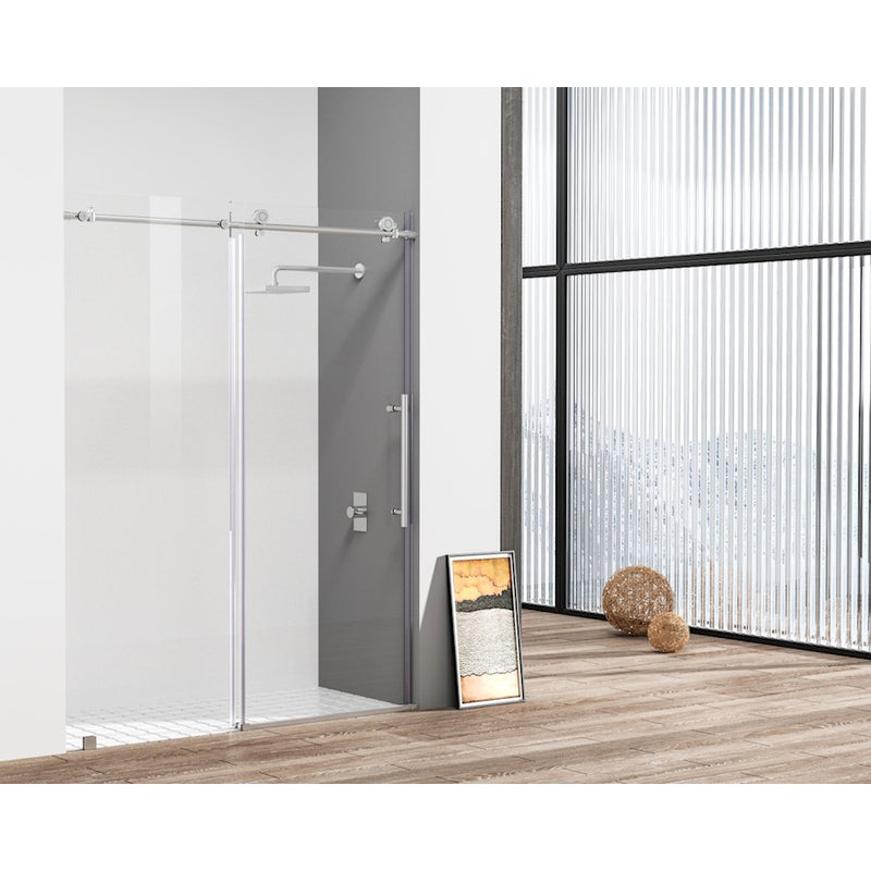 Elegant Kitchen/Bath Raleigh 60" Shower Door, Polished Chrome
