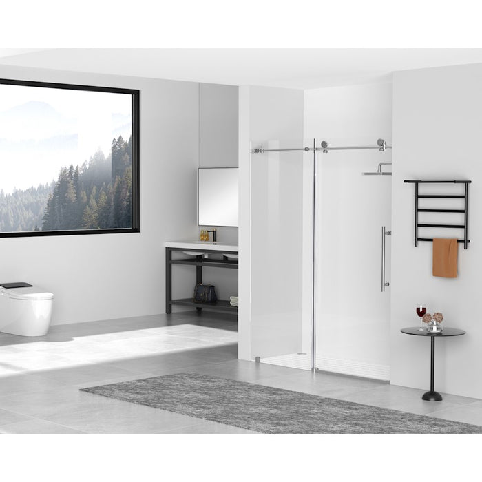 Elegant Kitchen/Bath Raleigh 60" Shower Door, Polished Chrome