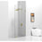 Elegant Laredo Fixed Frameless Shower Door 35X78, Brushed Gold