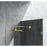 Elegant Laredo Fixed Frameless Shower Door 35X78, Brushed Gold