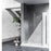 Elegant Laredo Fixed Frameless Shower Door 35X78, Brushed Nickel