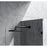 Elegant Laredo Fixed Frameless Shower Door 35X78, Matte Black
