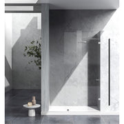 Elegant Laredo Fixed Frameless Shower Door 35X78, Chrome - SD155-3578PCH