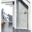 Elegant Melbourne Fixed Framed Shower Door 35X76, Brushed Gold