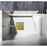 Elegant Melbourne Fixed Framed Shower Door 35X76, Brushed Gold
