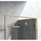 Elegant Melbourne Fixed Framed Shower Door 35X76, Brushed Gold