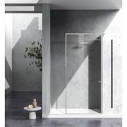 Elegant Melbourne Fixed Framed Shower Door 35X76, Brushed Nickel - SD188-3576BNK