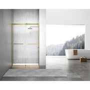 Elegant Hamilton Semi-Frameless Shower Door 48X76, Brushed Gold - SD202-4876BGD