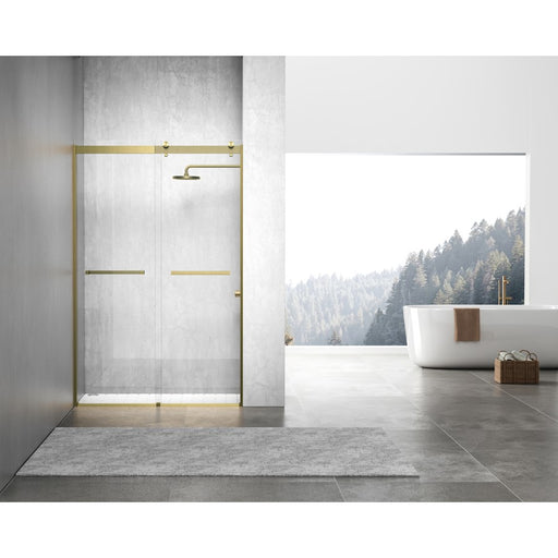 Elegant Hamilton Semi-Frameless Shower Door 48X76, Brushed Gold - SD202-4876BGD
