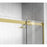 Elegant Hamilton Semi-Frameless Shower Door 48X76, Brushed Gold