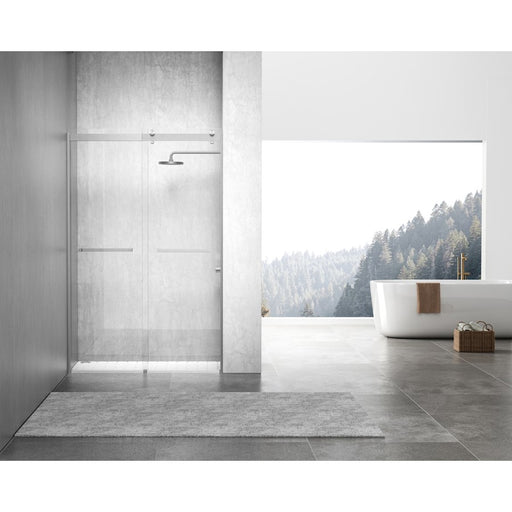 Elegant Hamilton Semi-Frameless Shower Door 48X76, Nickel - SD202-4876BNK