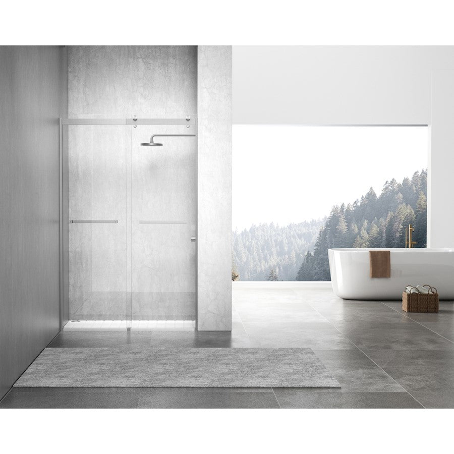 Elegant Hamilton Semi-Frameless Shower Door 48X76, Nickel - SD202-4876BNK
