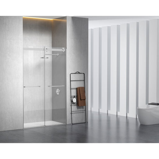 Elegant Hamilton Semi-Frameless Shower Door 48X76, Nickel
