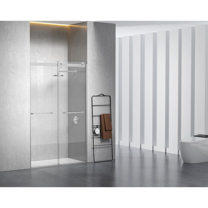 Elegant Hamilton Semi-Frameless Shower Door 48X76, Nickel