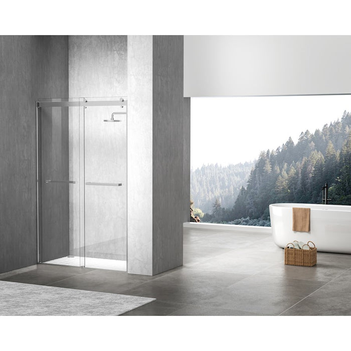 Elegant Hamilton Semi-Frameless Shower Door 48X76, Nickel