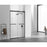 Elegant Hamilton Semi-Frameless Shower Door 48X76, Matte Black