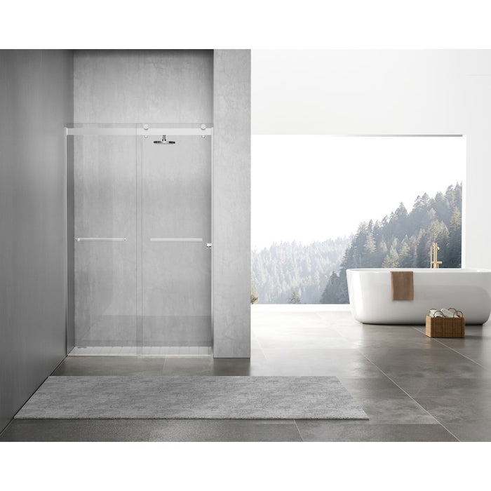 Elegant Hamilton Semi-Frameless Shower Door 48X76, Chrome - SD202-4876PCH