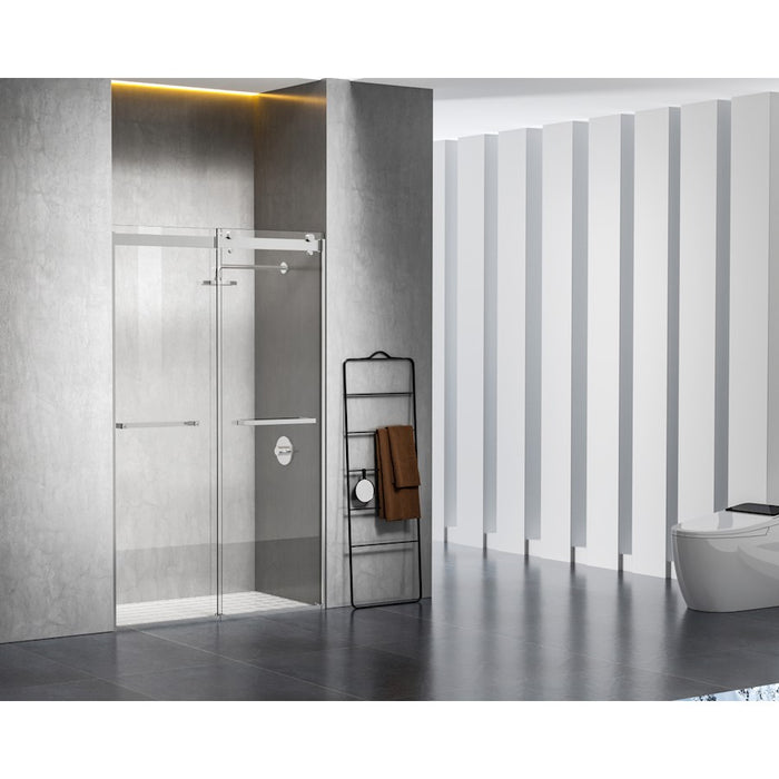 Elegant Hamilton Semi-Frameless Shower Door 48X76, Chrome