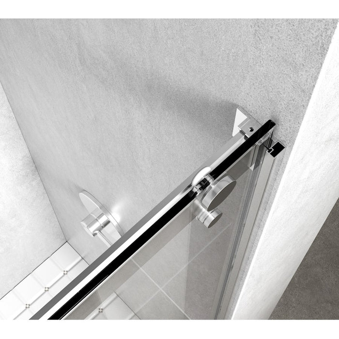 Elegant Hamilton Semi-Frameless Shower Door 48X76, Chrome