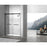 Elegant Hamilton Semi-Frameless Shower Door 60X76, Matte Black