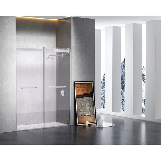 Elegant Hamilton Semi-Frameless Shower Door 60X76, Chrome