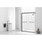 Elegant Parker Semi-Frameless Shower Door 60X72, Brushed Nickel