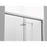 Elegant Parker Semi-Frameless Shower Door 60X72, Matte Black