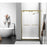 Elegant Warren Semi-Frameless Shower Door 48X76, Brushed Gold - SD303-4876BGD