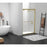 Elegant Warren Semi-Frameless Shower Door 48X76, Brushed Gold