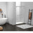 Elegant Warren Semi-Frameless Shower Door 48X76, Brushed Nickel