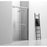 Elegant Warren Semi-Frameless Shower Door 48X76, Brushed Nickel