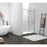Elegant Warren Semi-Frameless Shower Door 48X76, Polished Chrome