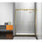 Elegant Warren Semi-Frameless Shower Door 60X76, Brushed Gold - SD303-6076BGD