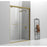 Elegant Warren Semi-Frameless Shower Door 60X76, Brushed Gold