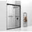 Elegant Warren Semi-Frameless Shower Door 60X76, Matte Black