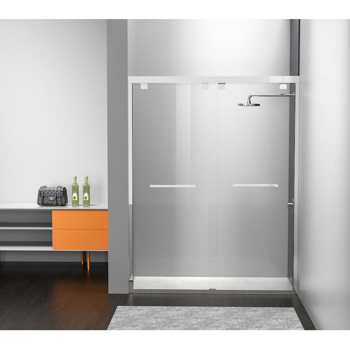 Elegant Warren Semi-Frameless Shower Door 60X76, Polished Chrome - SD303-6076PCH