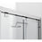 Elegant Warren Semi-Frameless Shower Door 60X76, Polished Chrome