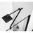 Elegant Carson Semi-Frameless Hinged Shower Door 48X72, Black