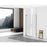 Elegant Carson Semi-Frameless Hinged Shower Door 48X72, Chrome