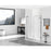 Elegant Carson Semi-Frameless Hinged Shower Door 60X72, Nickel