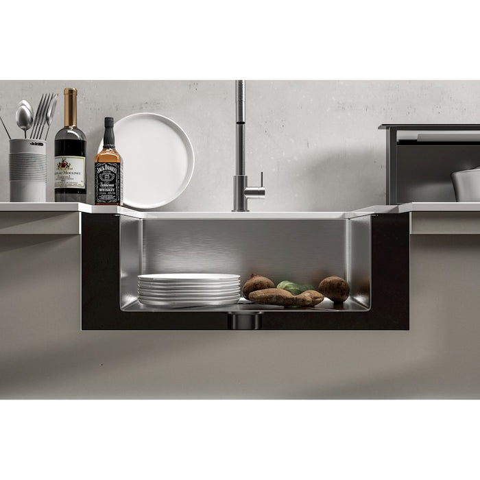 Elegant Chester Steel Undermount Kitchen Sink L23''Xw18''Xh10"