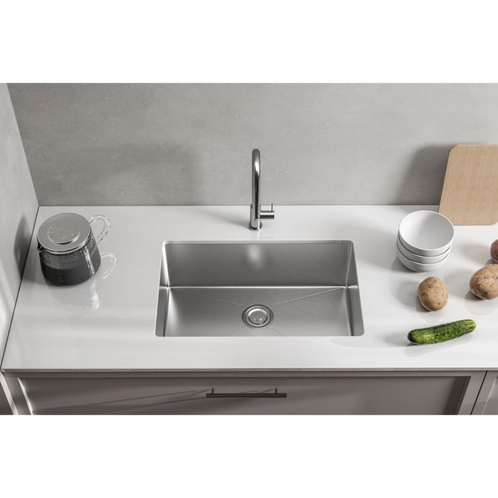 Elegant Chester Steel Undermount Kitchen Sink L27''X W18''Xh10"