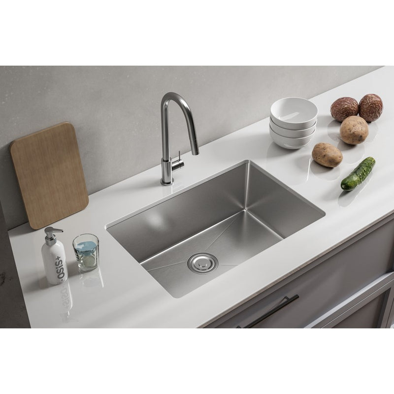 Elegant Chester Steel Undermount Kitchen Sink L27''X W18''Xh10"