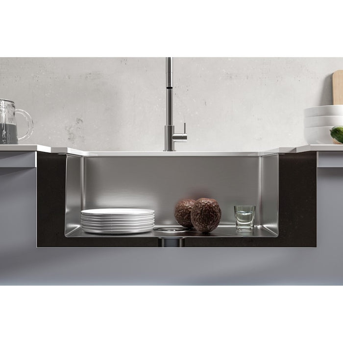 Elegant Chester Steel Undermount Kitchen Sink L27''X W18''Xh10"