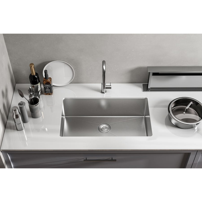 Elegant Chester Steel Undermount Kitchen Sink L30''Xw18''Xh10"