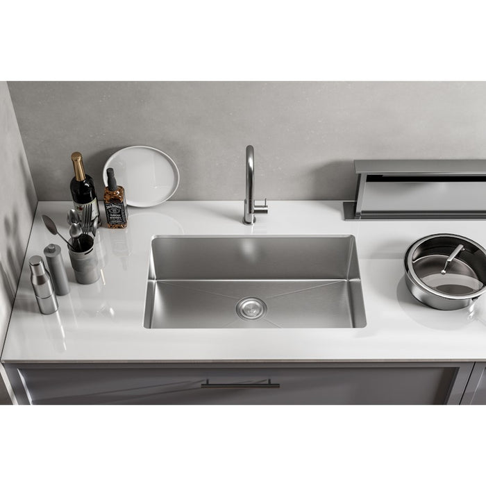 Elegant Chester Steel Undermount Kitchen Sink L30''Xw18''Xh10"