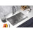 Elegant Chester Steel Undermount Kitchen Sink L32''Xw19''Xh10"