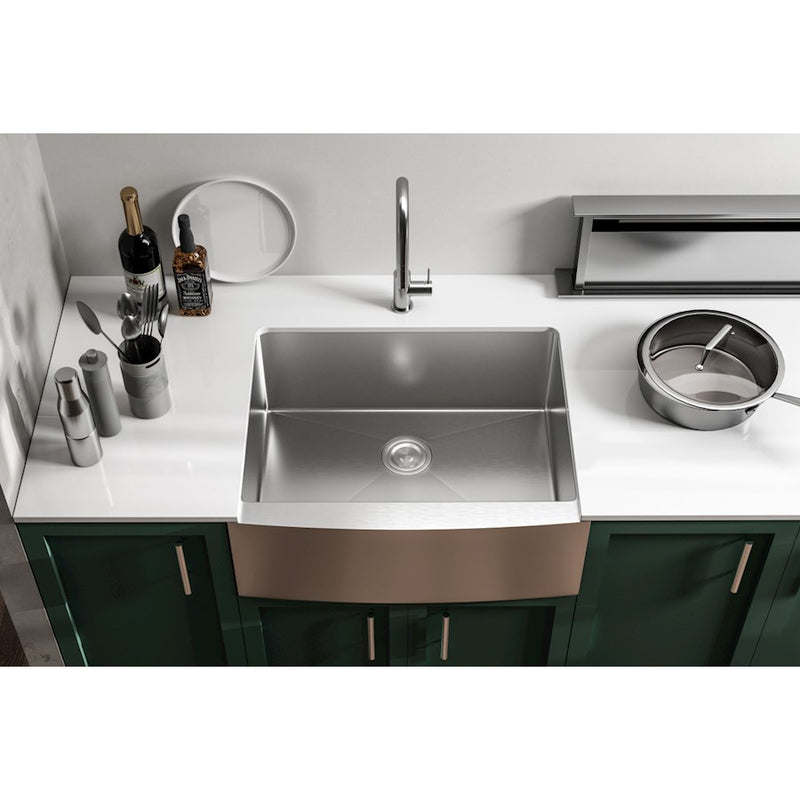Elegant Montgomery Steel Farmhouse Kitchen Sink L27''Xw22''Xh10"