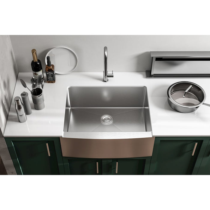 Elegant Montgomery Steel Farmhouse Kitchen Sink L27''Xw22''Xh10"