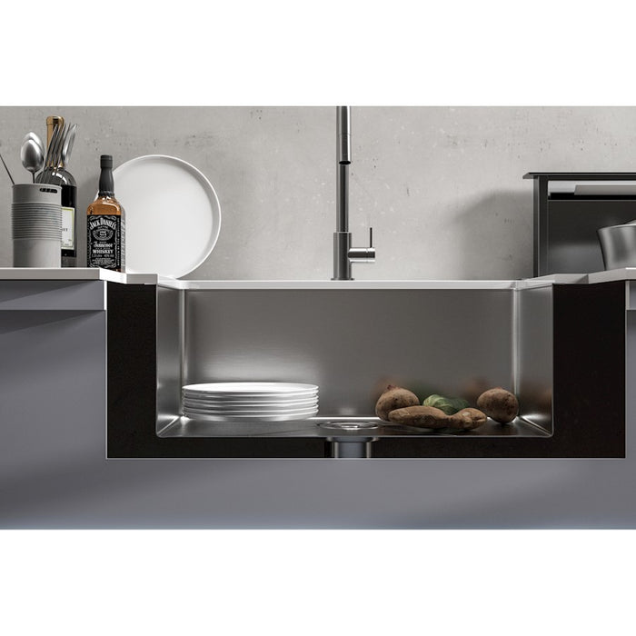 Elegant Montgomery Steel Farmhouse Kitchen Sink L27''Xw22''Xh10"